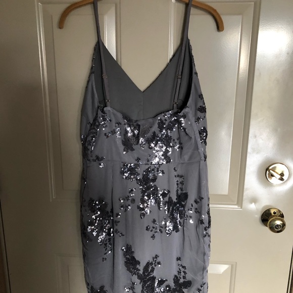 SALE Gorgeous Grey & Silver Luxmi Dress - Picture 3 of 6